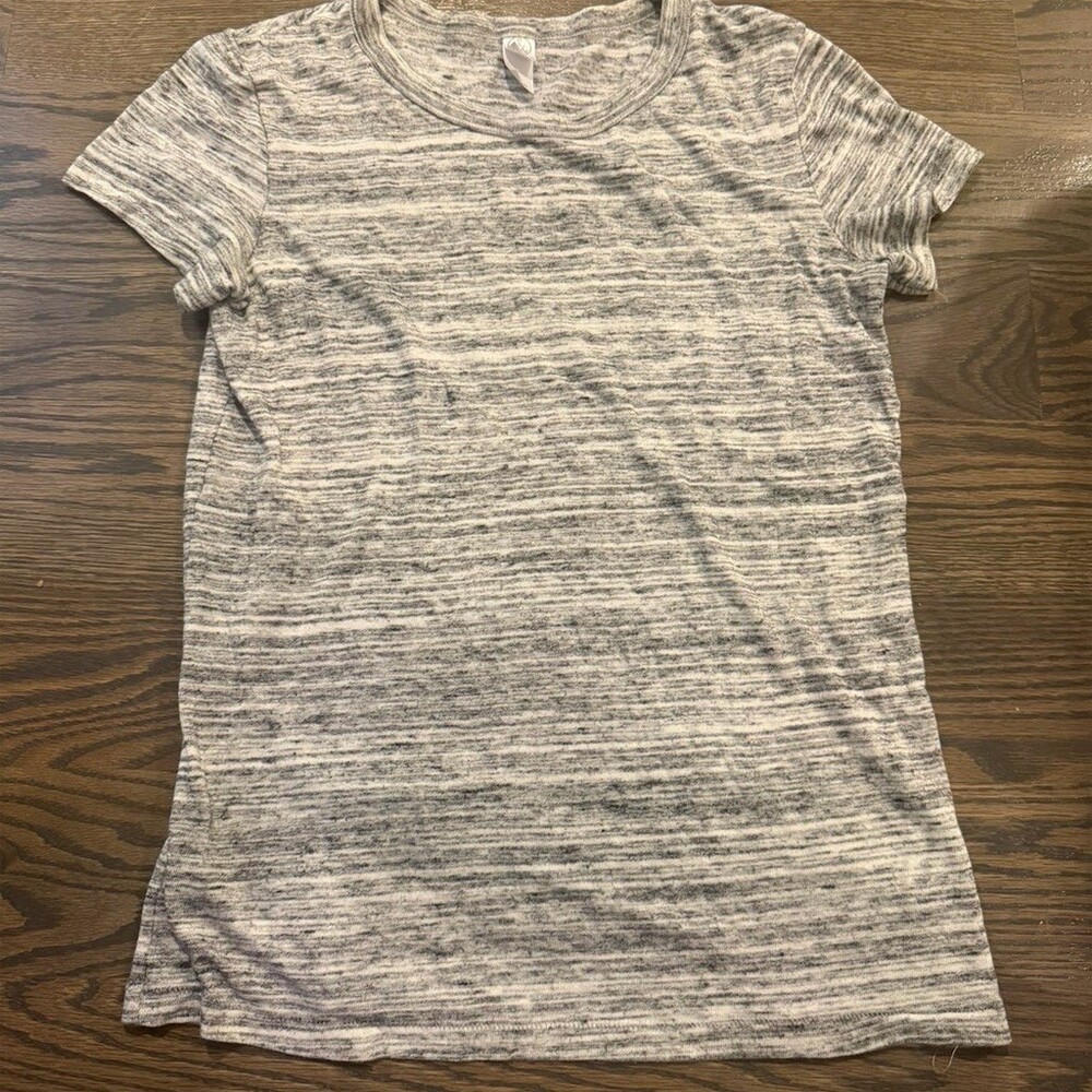 Alternative Apparel T-Shirt Womens Size S Gray Space Dye St. Barth Graphic
